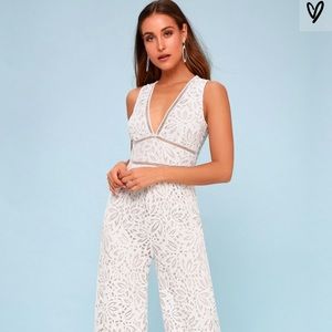 White lace jumpsuit